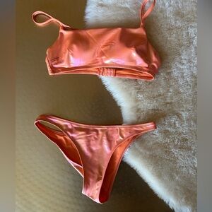Women’s XS Aerie Orange Chrome Swimming Suit
